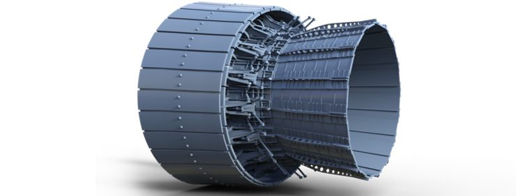 Su-27 Saturn AL31 super detailed nozzle with exterior panels removed
