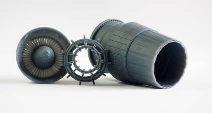 Su-27 Saturn AL31 turbine, afterburner and nozzle model kit