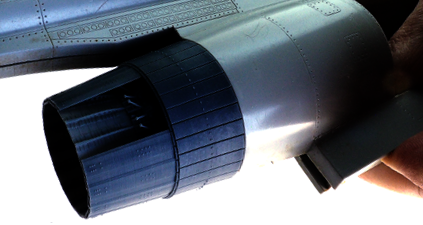 Su-27 Saturn AL31 highly detailed nozzle